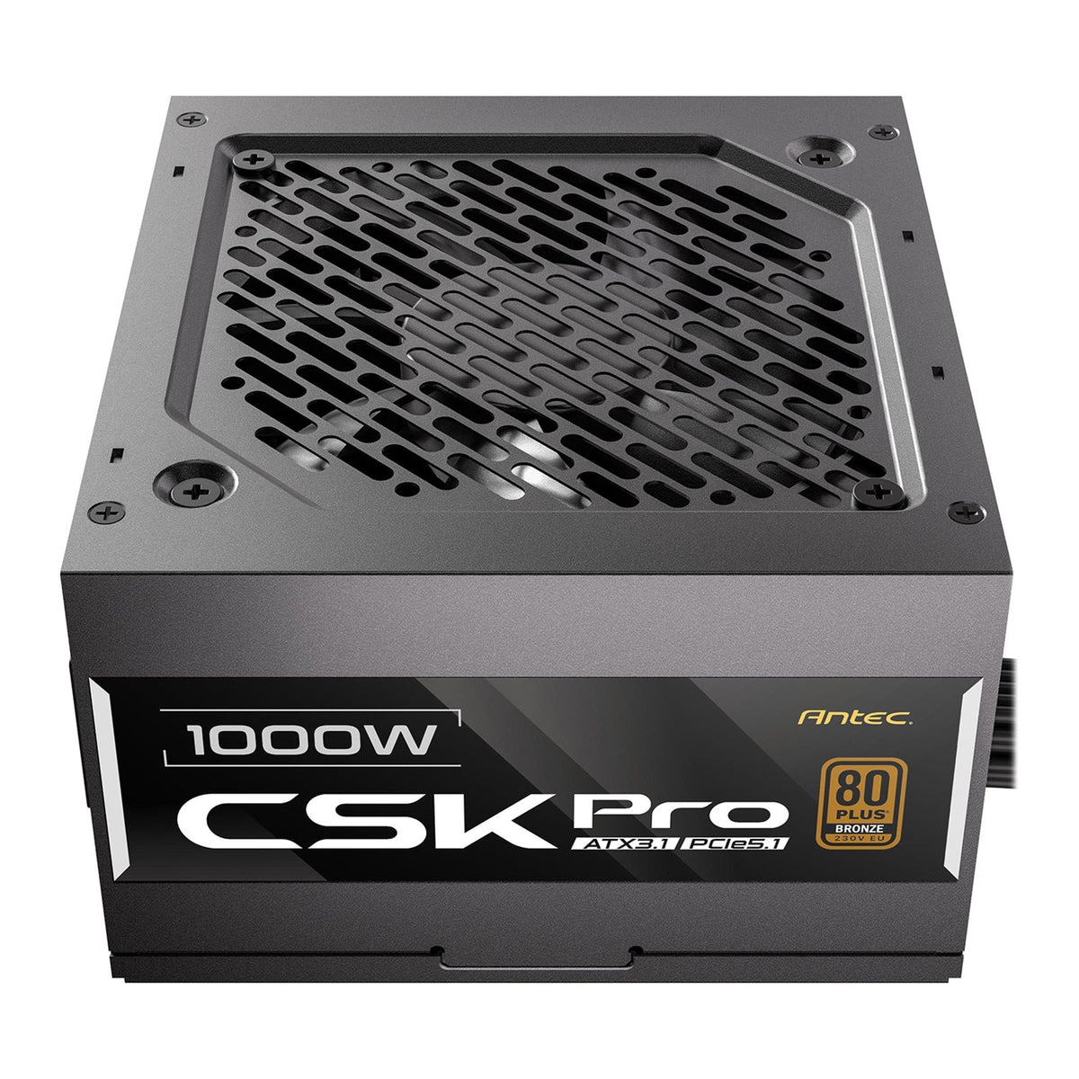 Antec CSK1000 PRO 1000W ATX 3.1 Power Supply - 80 PLUS Bronze, Semi-Modular, PCIe 5.1 Ready, 12V-2x6 Connector, Quiet 120mm Fan, UK Plug
