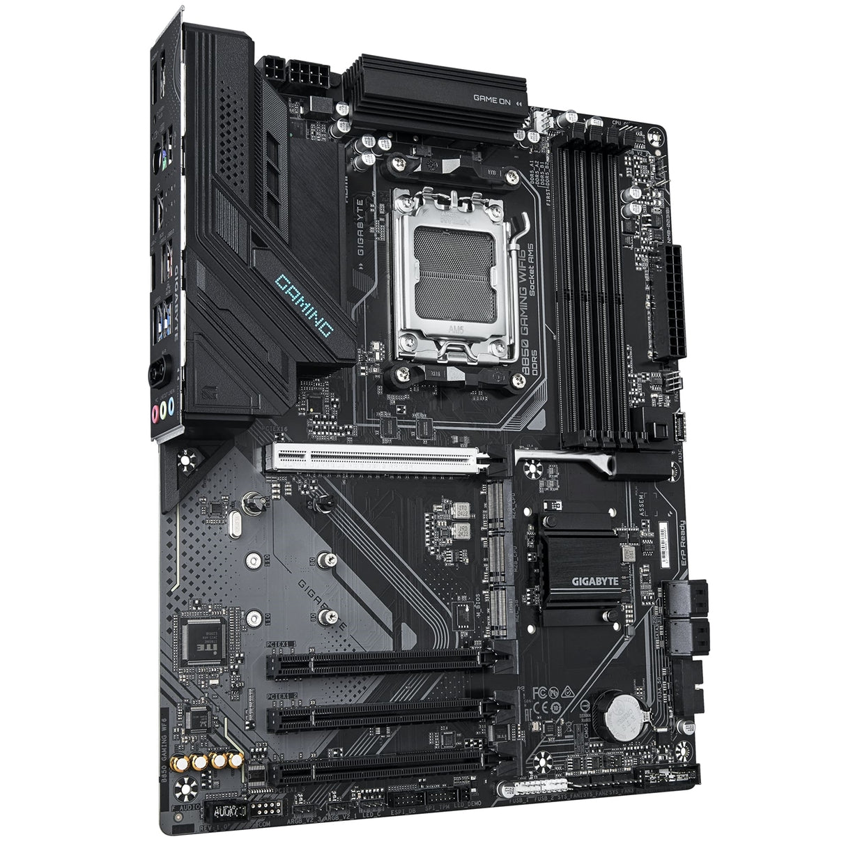 Gigabyte B850 GAMING WIFI6 AMD AM5 Socket Motherboard, ATX, 4x DDR5 Slots, 3x M.2 Sockets, Fitted I/O Shield, GbE LAN, Wi-Fi 6, 1x DisplayPort / 1x HDMI Port