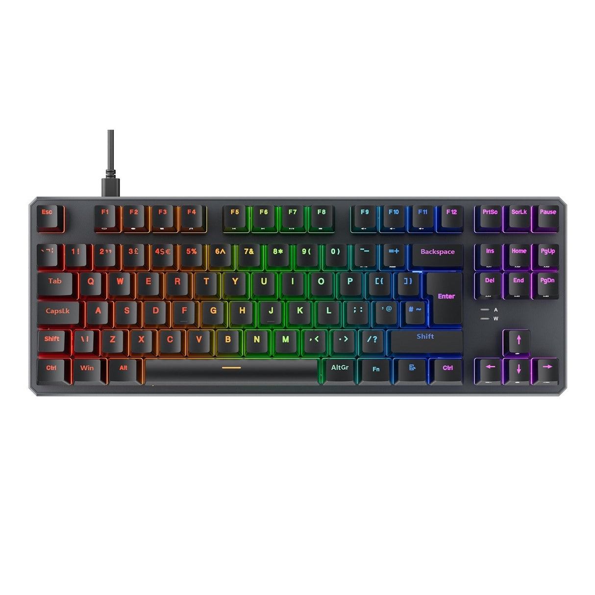 Tecware Phantom+ 80% TKL RGB Mechanical Gaming Keyboard with Wraith Red Switches Black