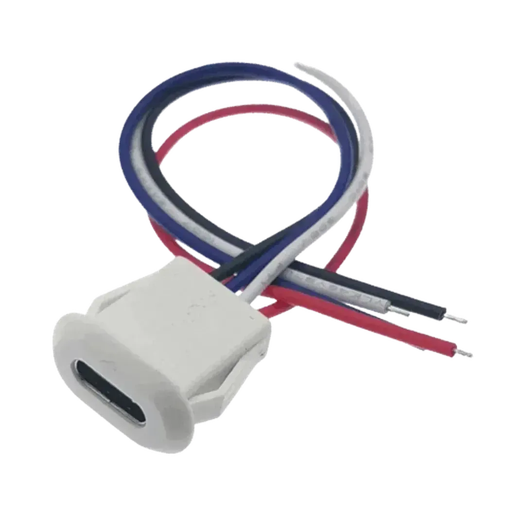 USB C Power Connector 3A Female Panel Mount