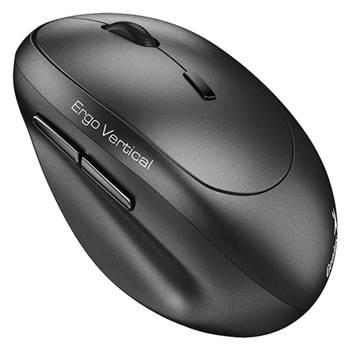 Genius Ergo 8350S Wireless Ergonomic Vertical Mouse, Blutooth & 2.4 GHz, Adjustable DPI levels up to 2400 DPI, 5 Button with Scroll Wheel, Dark Grey