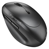 Genius Ergo 8350S Wireless Ergonomic Vertical Mouse, Blutooth & 2.4 GHz, Adjustable DPI levels up to 2400 DPI, 5 Button with Scroll Wheel, Dark Grey