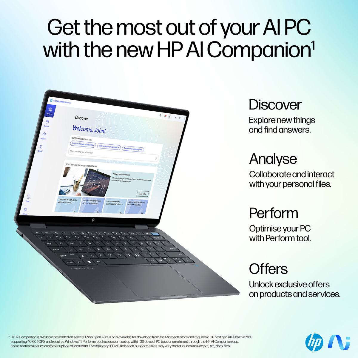 HP OmniBook Ultra Flip 14-fh0006na Copilot+ PC Intel Core Ultra 7 256V Hybrid (2-in-1) 35.6 cm (14") Touchscreen 3K 16 GB LPDDR5x-SDRAM 1 TB SSD Wi-Fi 7 (802.11be) Windows 11 Home Black, Grey