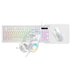 VIDA GAMER WHT 4IN1 USB KB MS HS KIT keyboard Mouse included Gaming QWERTY UK English White