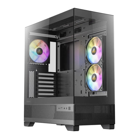 ANTEC CX700 Mid Tower Gaming Case, Black, 270 Full-View Tempered Glass, 3 x 120 mm ARGB PWM Fans, 1 x USB 3.0 / 1 x USB Type-C, ATX, Micro ATX, ITX