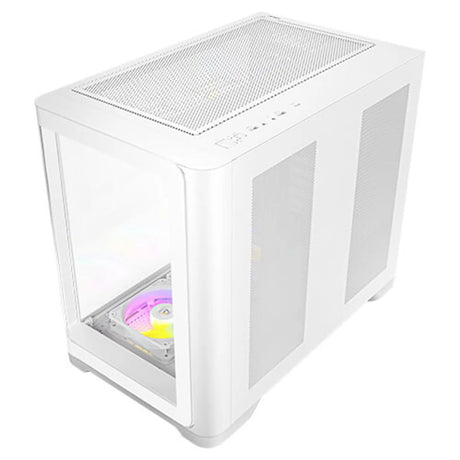 ANTEC Constellation C5 Curve White ARGB Case, Curved Glass Panels, Dual Chamber, Support back-connect motherboards, 4 x ARGB PWM fans with built-in fan controller, ATX, Micro-ATX, ITX