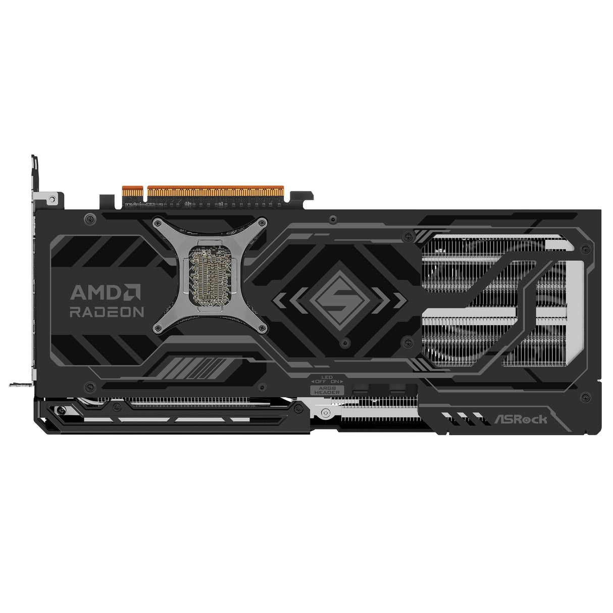 ASRock AMD Radeon RX 9070 XT Steel Legend Dark 16GB GDDR6 Graphics Card, 4096 Streams, 2970MHz Boost Clock, Triple Fan, 3x DisplayPorts / 1x HDMI Port
