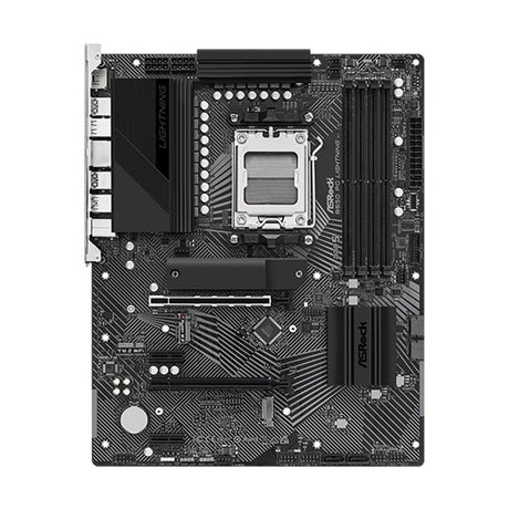 ASRock B650 PG Lightning AMD AM5 Socket Motherboard, ATX, 4x DDR5 Slots, 3x M.2 Sockets, Fitted I/O Shield, 2.5GbE LAN, 1x HDMI Port