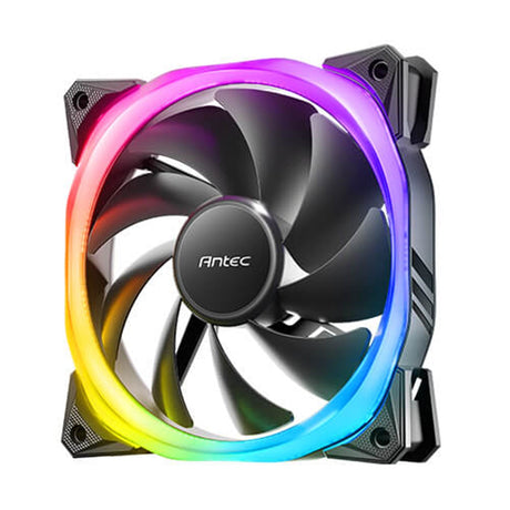 Antec Fusion 120mm ARGB, Black, Upto 2000RPM, 57.93CFM Airflow, 31.24dB Max, 4-pin PWM 3-pin LED
