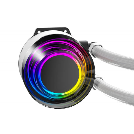 Antec Vortex Lum 360 ARGB White CPU Liquid Cooler - Intel & AMD Compatible, 3 x 120mm ARGB Fans, Suspended Spiral Pump Head, Enhanced Cooling Performance