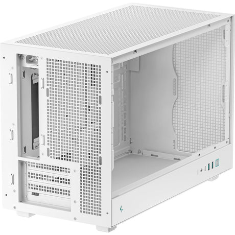 DeepCool CH260 White Micro-ATX Case, High-Airflow Compact PC Case with Tempered Glass Panel, USB-C Port, Supports 360mm Radiator, ATX PSU, Black