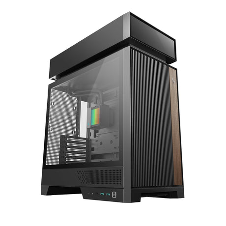 DeepCool CL6600 ARGB Modular Split-Chamber Mid-Tower ATX Case, Tempered Glass Panels, Pre-installed 360mm ARGB Liquid Cooler, 2 x FL12R SE ARGB Fans, USB 3.0, Mini-ITX/Mico-ATX/ATX, Black
