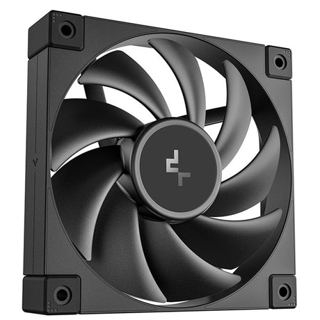 DeepCool FD12 120mm PWM Case Fan, High Airflow, Low Noise, Hydro Bearing, Daisy-Chain 8-Pin Connector, Black, Single Pack