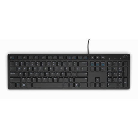 Dell KB216 Wired Multimedia Keyboard, Full-Size Keyboard, USB Plug-and-Play, Compatible with PC and Laptop, QWERTY, UK English Layout, Black
