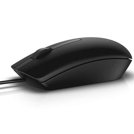 Dell MS116 Wired USB Mouse, 2-Buttons, 1000dpi and Optical Tracking, Ambidextrous Design for PC, Mac and Laptop, Black