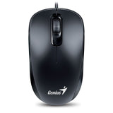 Genius DX-110 Wired PS2 Plug and Play Mouse, 1000 DPI Optical Tracking, 3 Button with Scroll Wheel, Ambidextrous Design with 1.5m Cable, Black