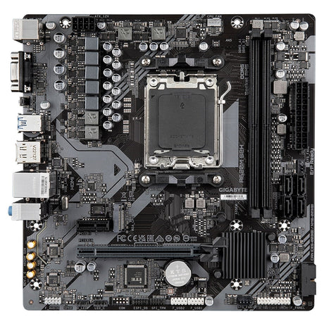 Gigabyte A620M S2H AMD AM5 Socket Motherboard, Micro-ATX, 2x DDR5 Slots, 1x M.2 Socket, GbE LAN, 1x D-Sub / 1x DisplayPort / 1x HDMI Port