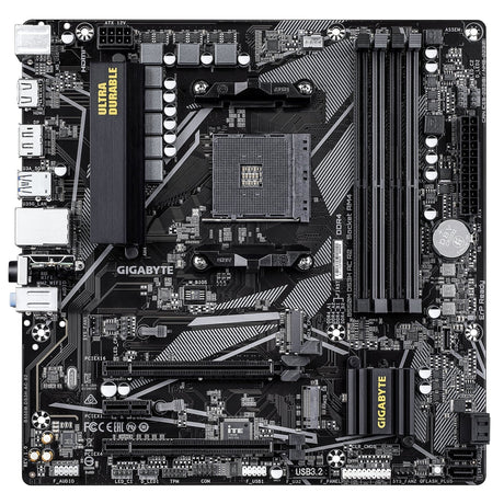 Gigabyte B550M DS3H AC R2 Ultra Durable AMD AM4 Socket Motherboard, Micro-ATX, 4x DDR4 Slots, 2x M.2 Socket, GbE LAN, Wi-Fi 5, 1x DisplayPort / 1x HDMI Port