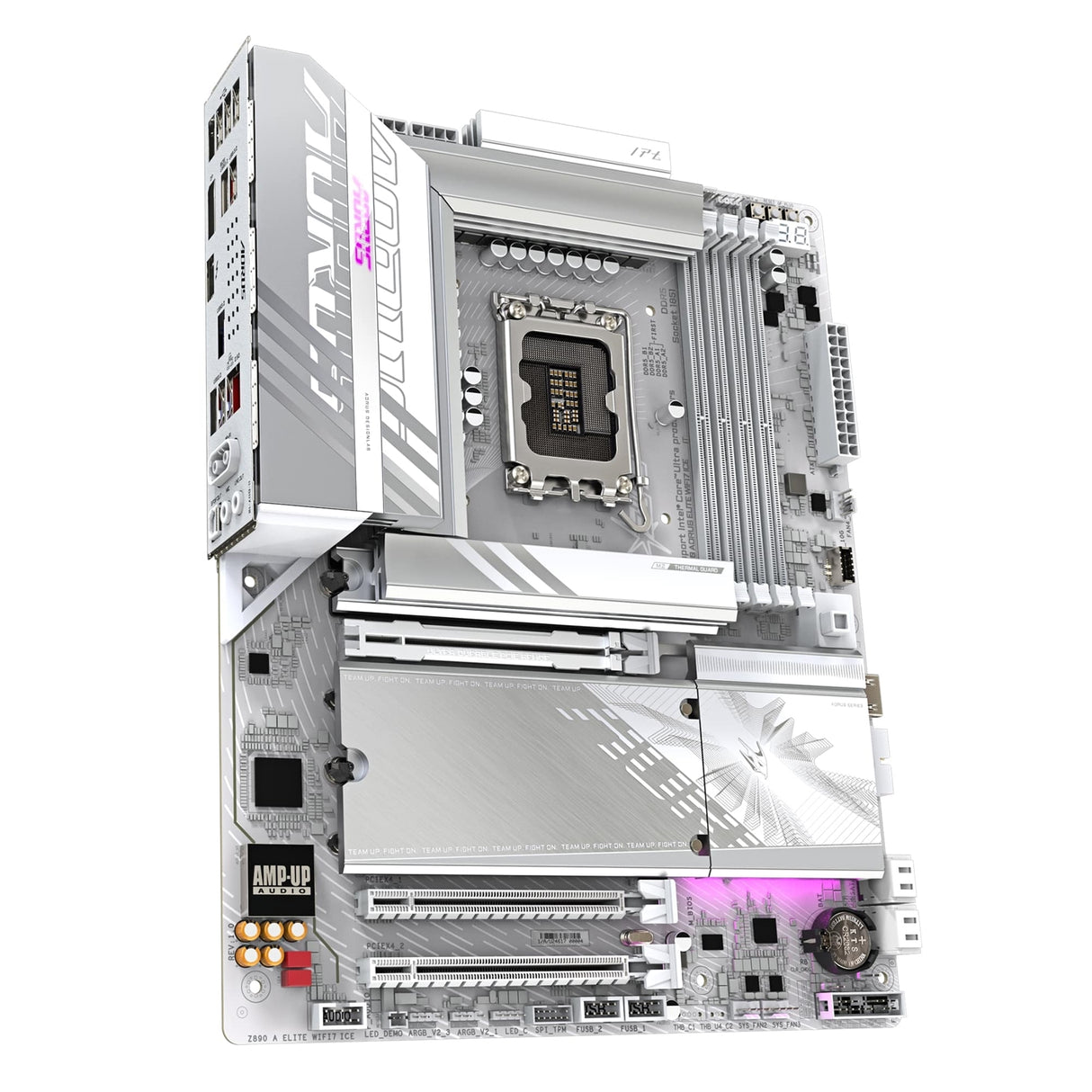 Gigabyte Z890 AORUS ELITE WIFI7 ICE Intel 1851 Socket Motherboard, ATX, 4x DDR5 Slots, 4x M.2 Sockets, Fitted I/O Shield, 2.5GbE LAN, Wi-Fi 7, 1x DisplayPort / 1x USB-C (USB4)