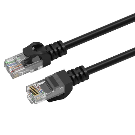 Prevo CAT6-BLK-20M Network Cable, RJ45 (M) to RJ45 (M), CAT6, 20m, Black, Oxygen Free Copper Core, Sturdy PVC Outer Sleeve & Clip Protector, Retail Box Packaging
