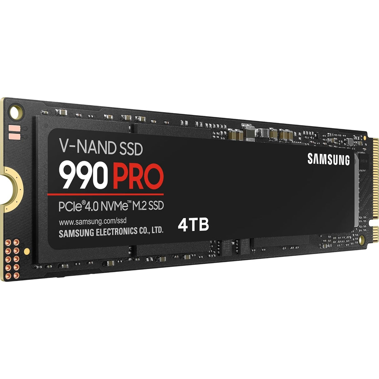 Samsung 990 PRO(MZ-V9P4T0BW ) 4TB NVMe SSD, PCIe Gen4, M.2 Interface, 2280, Read 7450 MB/s, Write 6900 MB/s, 5 Year Warranty