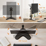 VonHaus Single Monitor Mount and Stand for 13-32 Inch Screens, VESA dimensions 75x75mm and 100x100mm